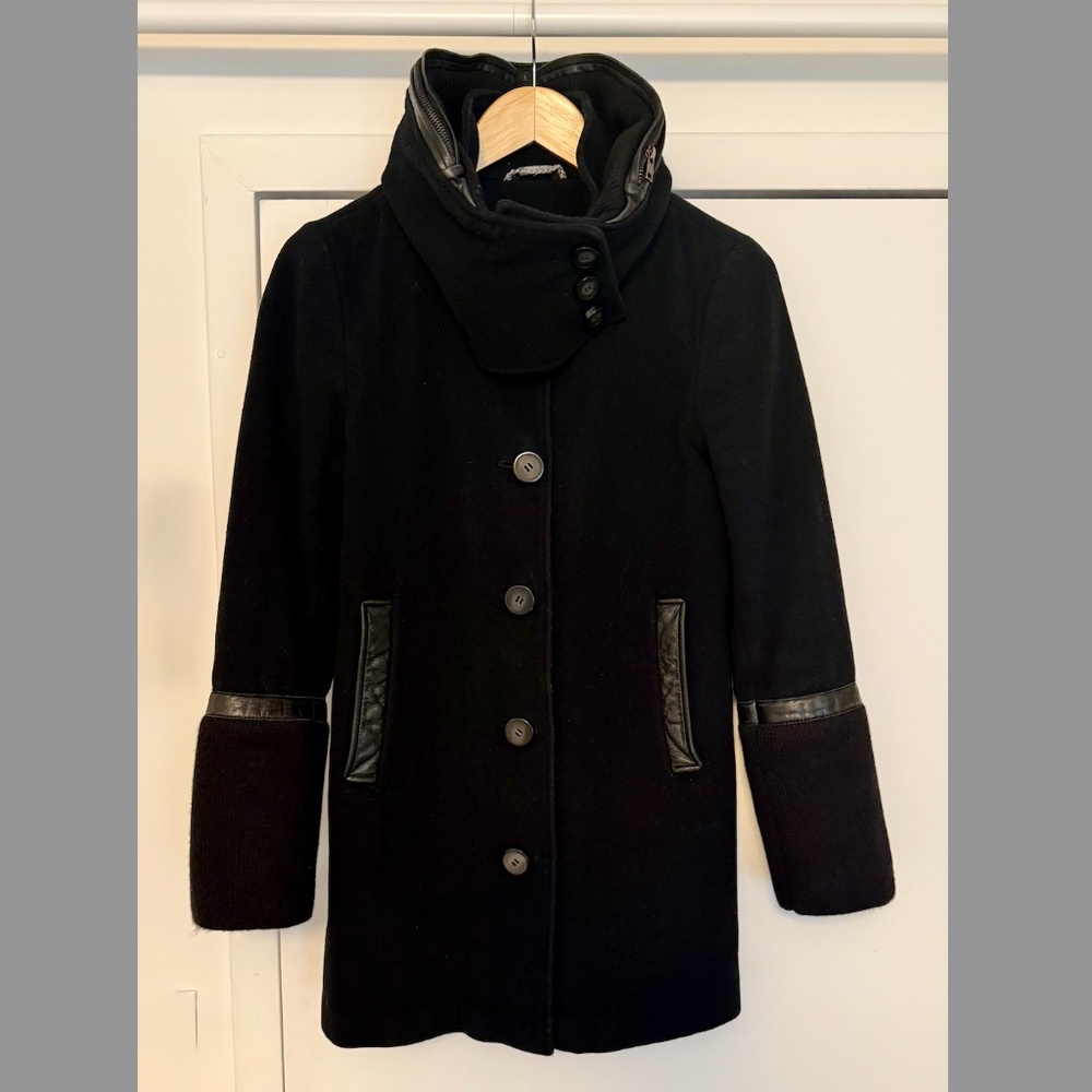 Luxury Mackage Women's Wool Coat - Black